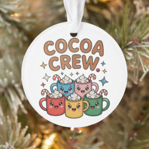 Cocoa Crew Hot Chocolate Kawaii Christmas Xmas Ornament