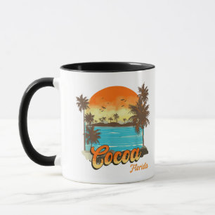 Cocoa Florida Beach Summer Vacation Palm Sunset  Mug