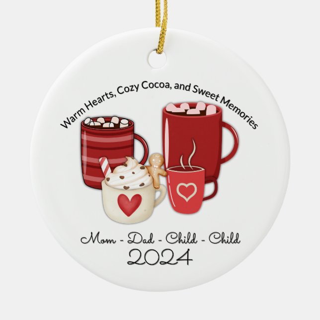 Cocoa for Four Ceramic Tree Decoration (Front)