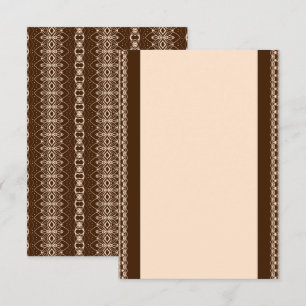 Cocoa Heritage African Brown & Ivory Tribal Invitation