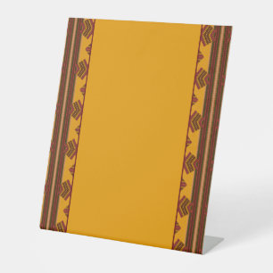 Cocoa Heritage African Brown & Ivory Tribal Pedestal Sign