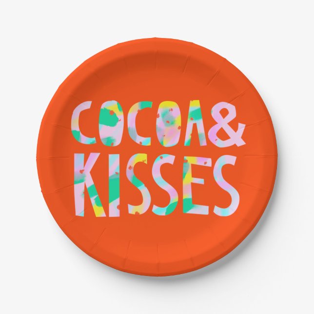 Cocoa & Kisses Paper Plate (Front)