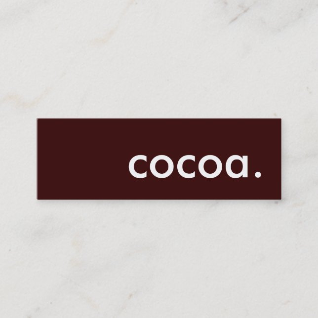 cocoa. mini business card (Front)