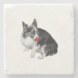 Cocoa Pause, Pink Tongue Stone Coaster