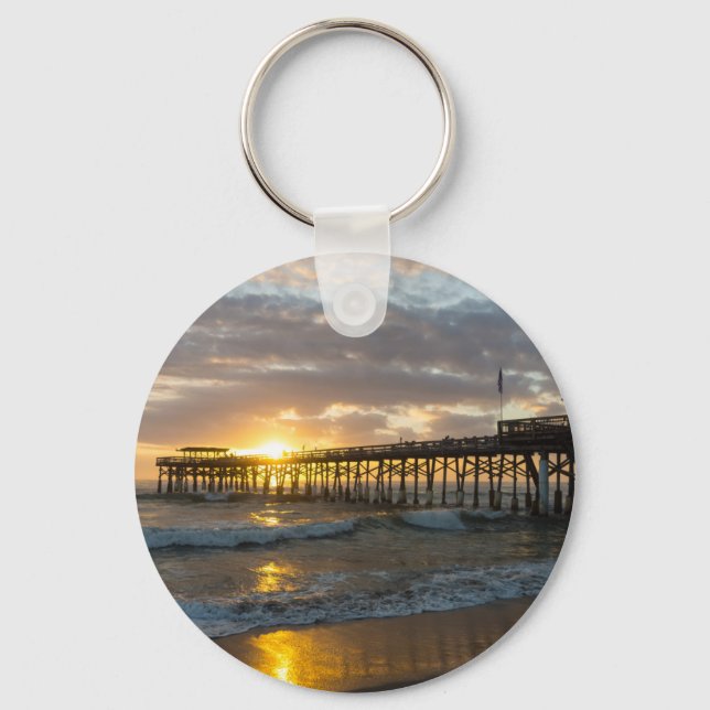 Cocoa Pier 1st Sunrise 2017 Key Ring (Front)