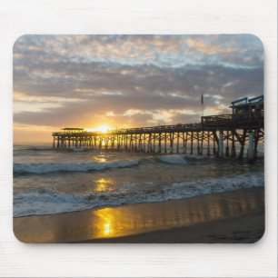 Cocoa Pier 1st Sunrise 2017 Mouse Mat