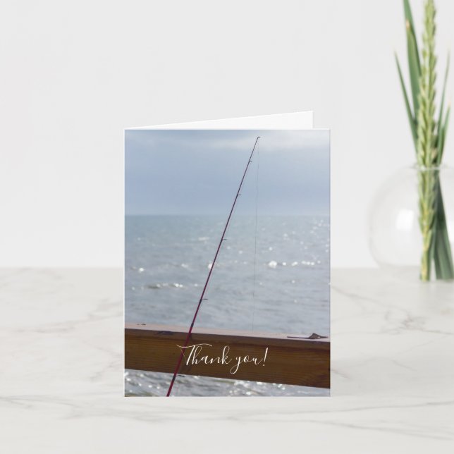Cocoa Pier Fishing Thank You Card (Front)