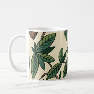 Cocoa plant seamless pattern. Cacao bean. Vintage  Coffee Mug