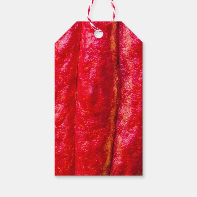 cocoa pod red gift tags (Front)