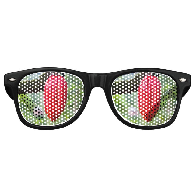 cocoa pod red retro sunglasses (Front)