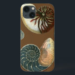Cocoa Shell iPhone 13 Case<br><div class="desc">Get this unique stonewashed red and blue Conch seashell image on your next product. This amazing,  cocoa background these two unique seashells. Take the beach with you everywhere you go.</div>