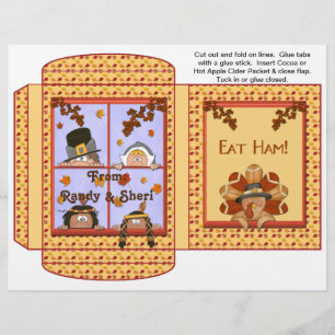 Cocoa, Tea, Cider Packet Thanksgiving Favours Flyer