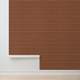 Cocoa Weave Elegant Textured Brown Wallpaper