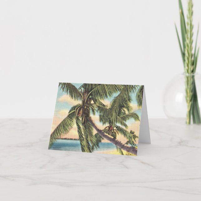 Cocoanut Palms Note Card (Front)