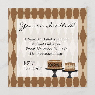 Cocolate Cakes Invitation