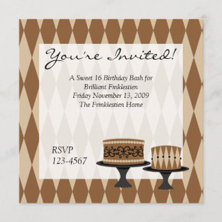 Cocolate Cakes Invitation