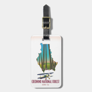 Coconino National Forest Arizona USA map Luggage Tag