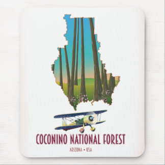 Coconino National Forest Arizona USA map Mouse Mat