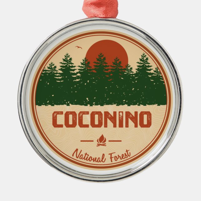 Coconino National Forest Metal Tree Decoration (Front)
