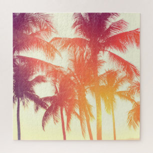 Coconut Beach: Vintage Tropical Warmth. Jigsaw Puzzle