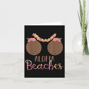 Coconut Bra Flower S Hawaii Aloha Beaches Funny  Card