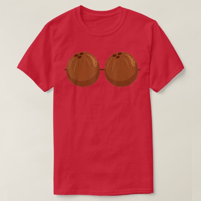 Coconut Bra  Funny Bra  Tropical Bra  Coconut Biki T-Shirt (Design Front)