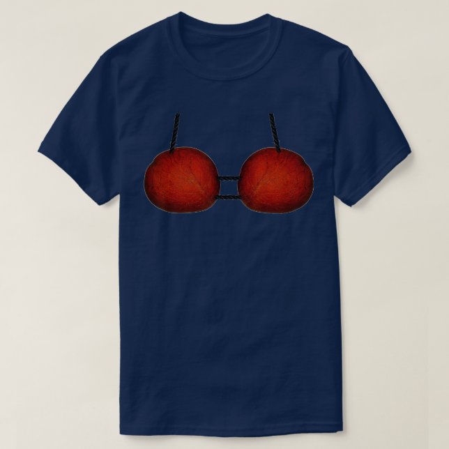 Coconut Bra  Funny Hawaiian Bikini t  T-Shirt (Design Front)