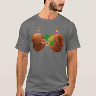 Coconut Bra Hawaii Luau Costume Funny  T-Shirt