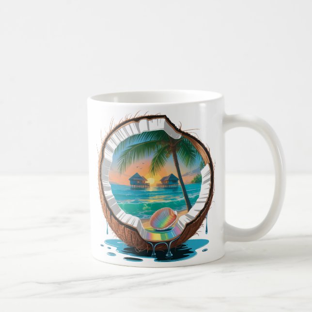 Coconut Cabana Beach Coffee Mug (Right)