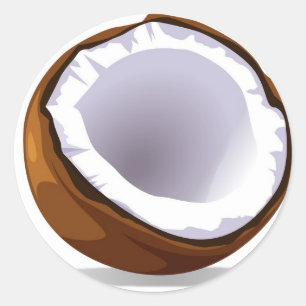 Coconut Classic Round Sticker