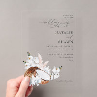 Coconut Coral & White Floral Wedding