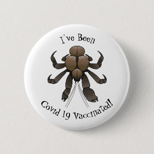Coconut crab cartoon illustration 6 cm round badge