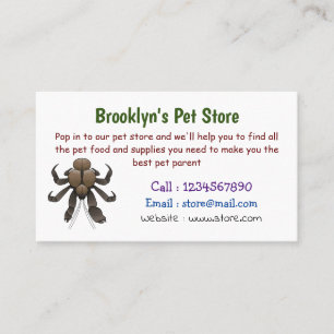 Coconut crab cartoon illustration business card
