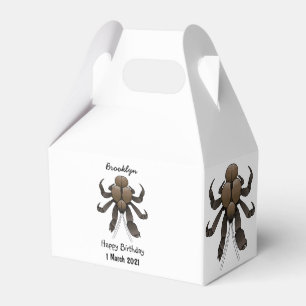 Coconut crab cartoon illustration favour box