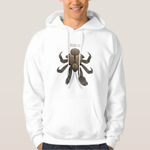 Coconut crab cartoon illustration hoodie