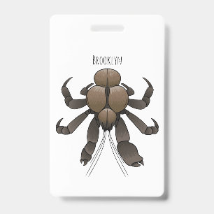 Coconut crab cartoon illustration ID badge
