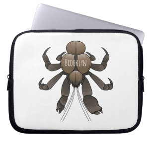 Coconut crab cartoon illustration laptop sleeve