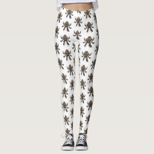 Coconut crab cartoon illustration leggings