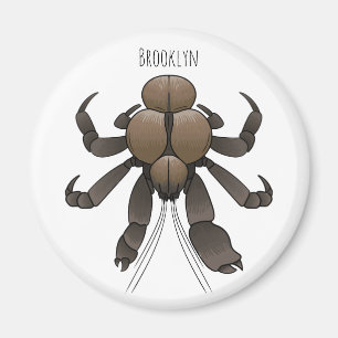 Coconut crab cartoon illustration magnet