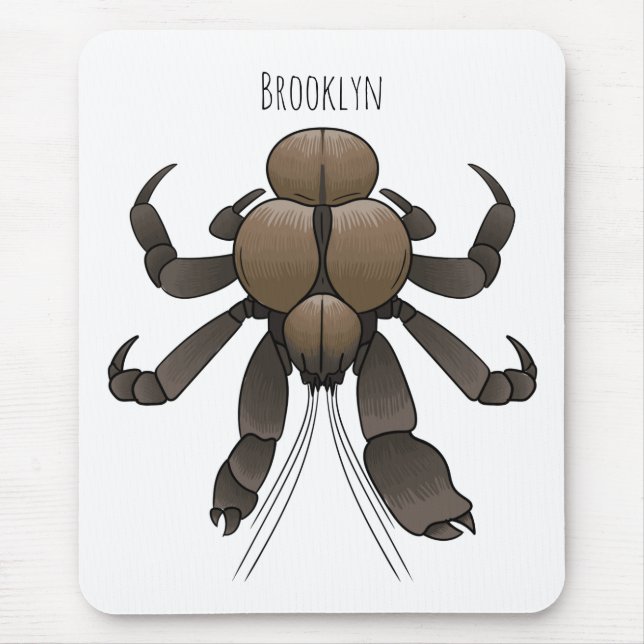 Coconut crab cartoon illustration mouse mat (Front)
