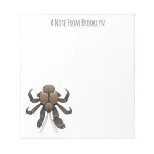 Coconut crab cartoon illustration notepad