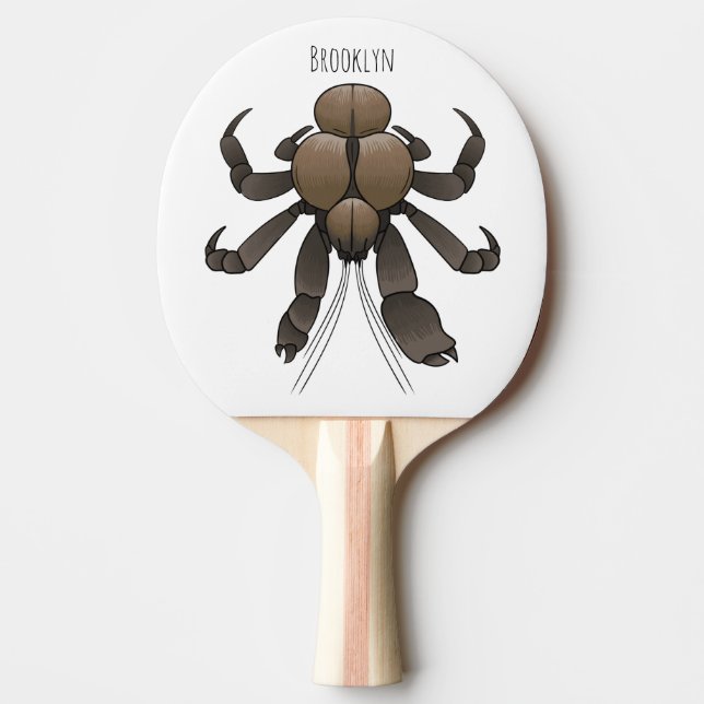 Coconut crab cartoon illustration  ping pong paddle (Front)