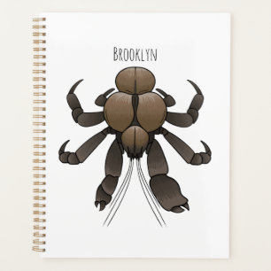 Coconut crab cartoon illustration planner