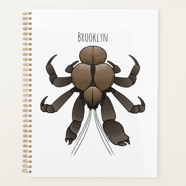 Coconut crab cartoon illustration  planner (Front)