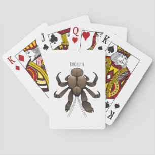 Coconut crab cartoon illustration playing cards