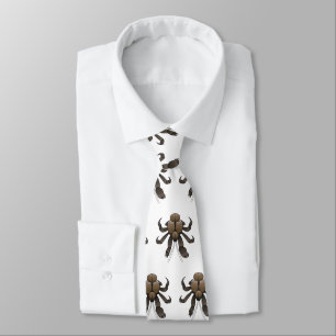 Coconut crab cartoon illustration tie