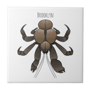 Coconut crab cartoon illustration tile