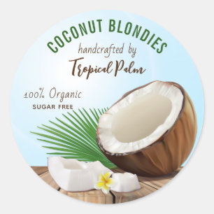 Coconut Fruit Classic Round Sticker