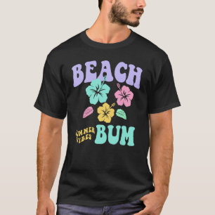 Coconut Girl Beach Bum Pastel Graphic Trendy Beach T-Shirt