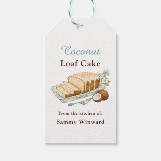 Coconut Loaf Cake Gift Tags (Front)